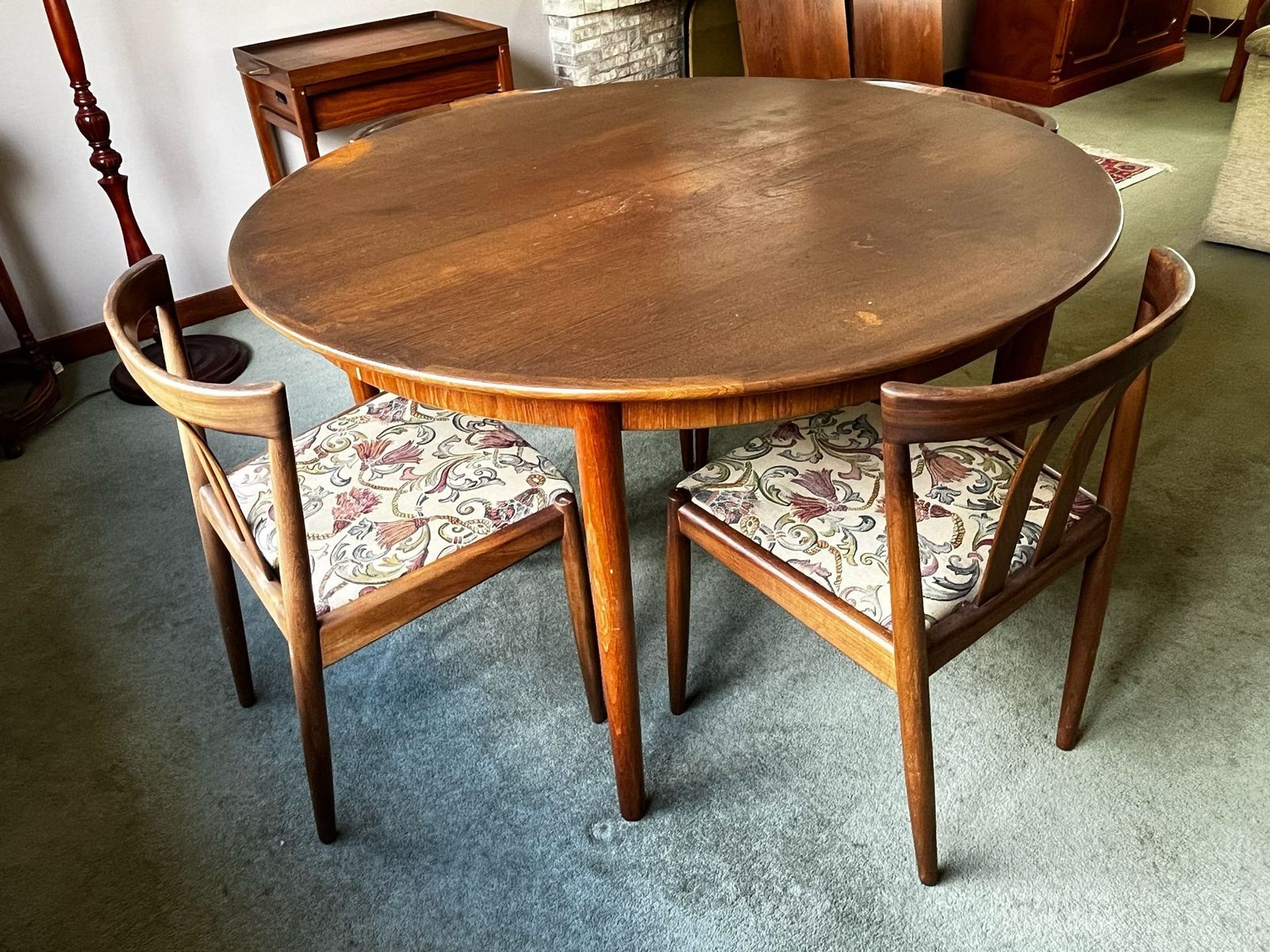 G Plan Extendable Dining Table And Set Of 4 Chairs photo furniture