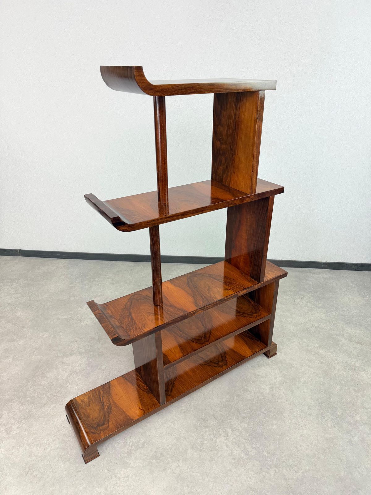 Pair Of Rare Antique Art Deco Stepped Shelves / Room Dividers photo vinterior