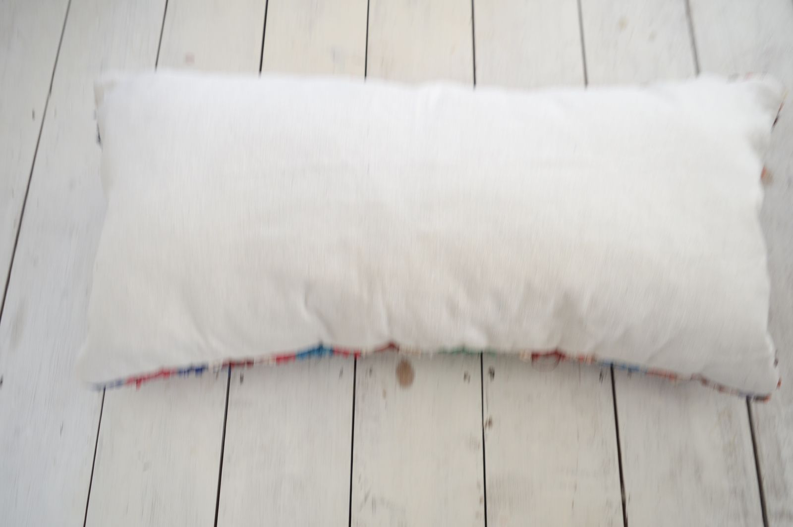 Vintage Moroccan Boucherouite Cushion Cover Xl 38 X 80 Cm Modern Berber Geometric Colourful Pillow photo vinterior