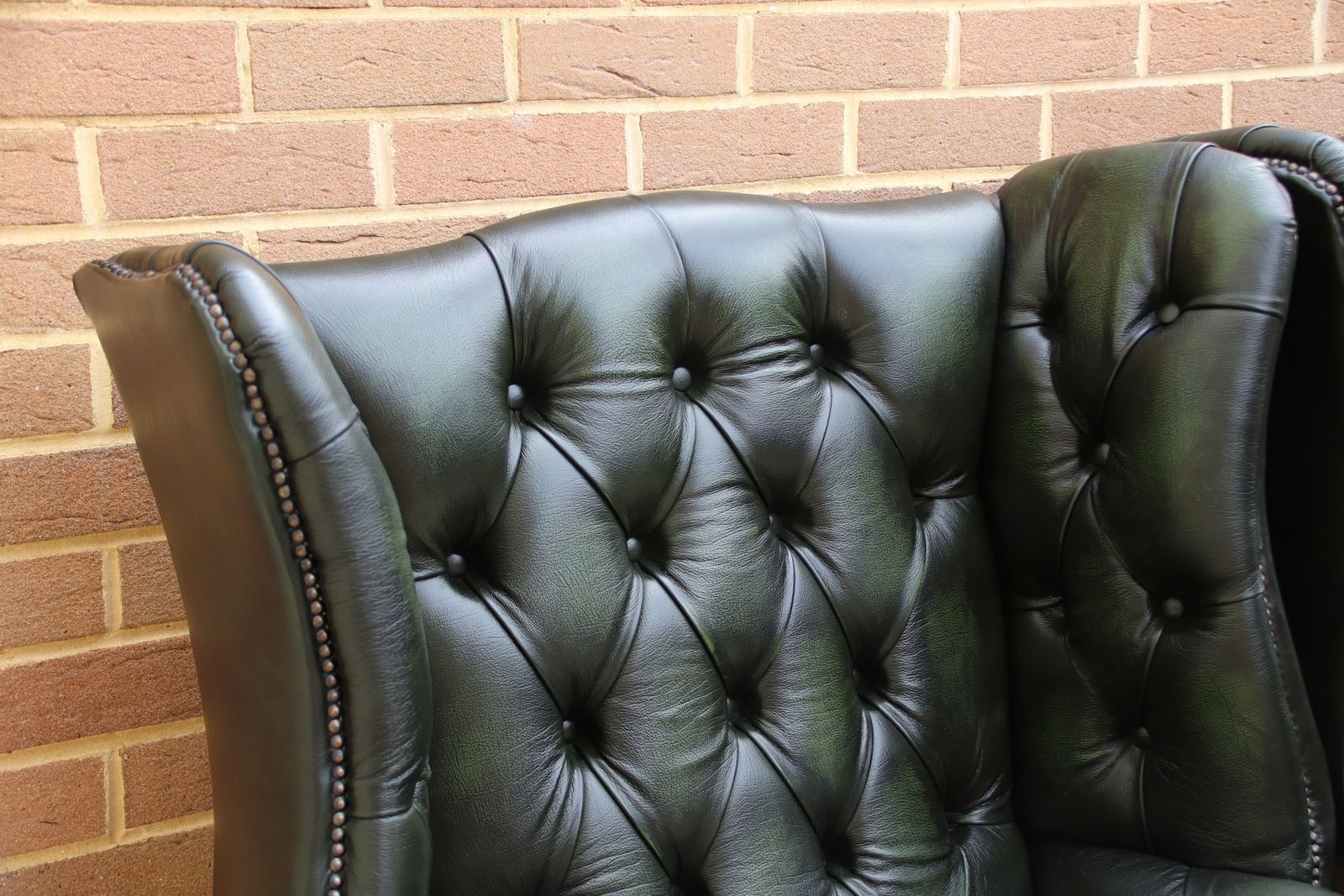photo for sale Pair Of Manchester Chesterfield High Back Directors Armchairs
