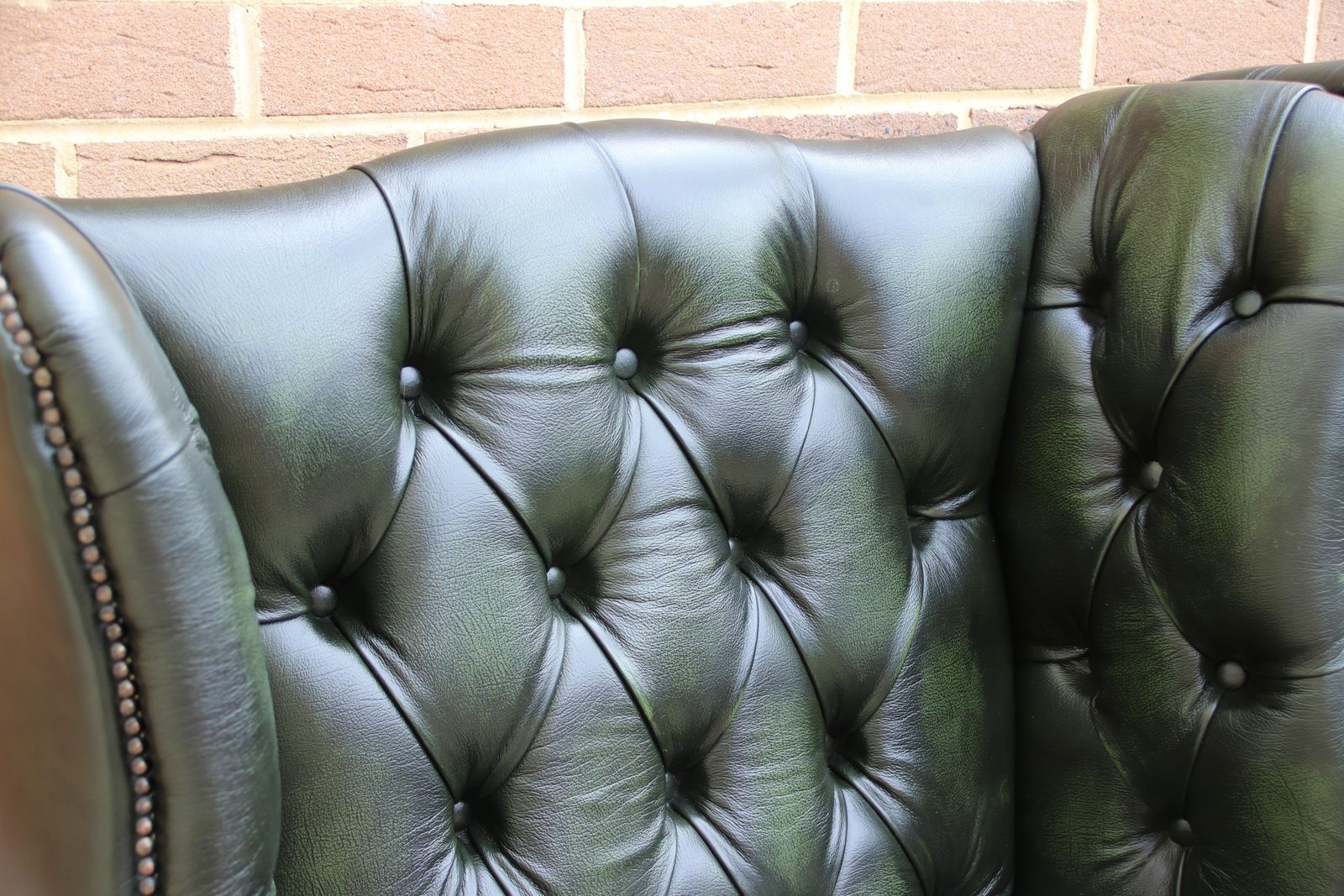 Furniture Pair Of Manchester Chesterfield High Back Directors Armchairs photo