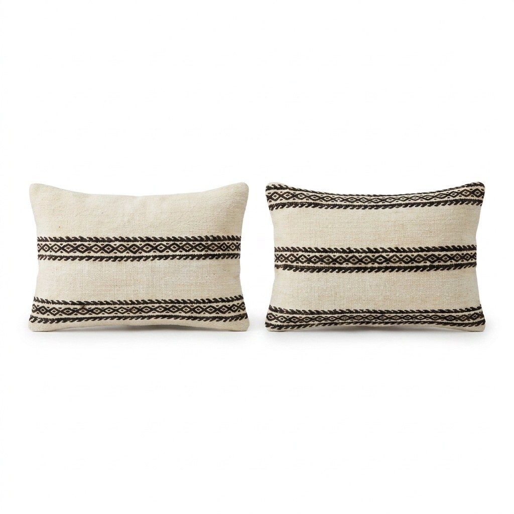 Anatolische Kilim Lendenkussenhoes 36 x 51 cm, set van twee