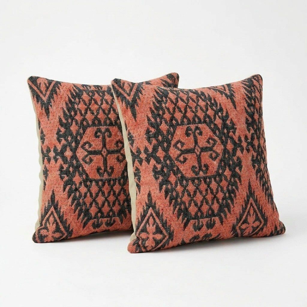Modern Kilim Kussenhoes 40 x 40 cm, set van twee photo for sale
