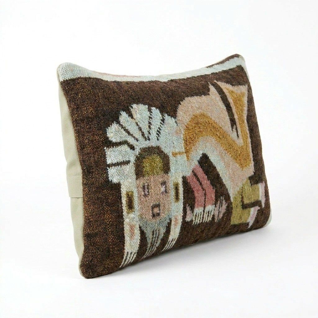 Turkish Wool Kilim Lumbar Pillow Cover 35 X 49 Cm photo furniture