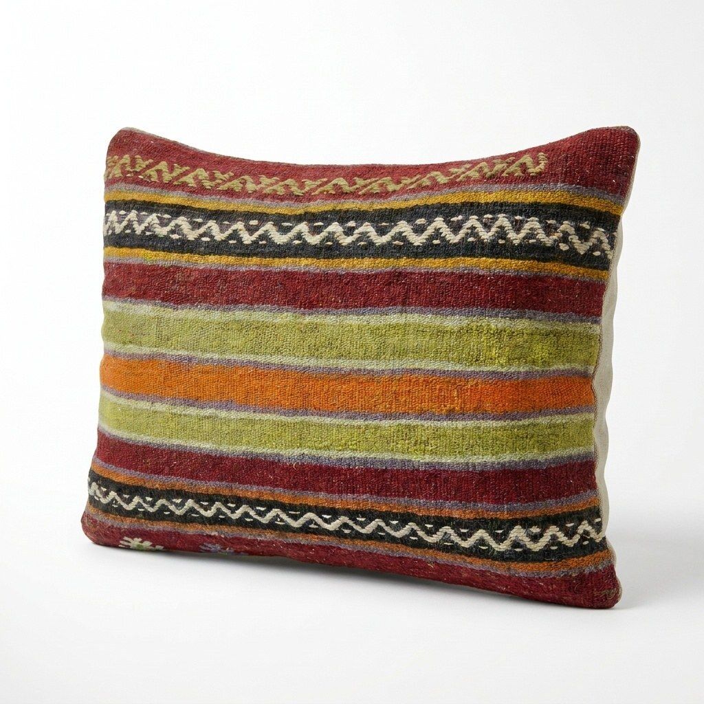 Modern Kilim Lumbar Pillow Cover 39 X 58 Cm photo for sale