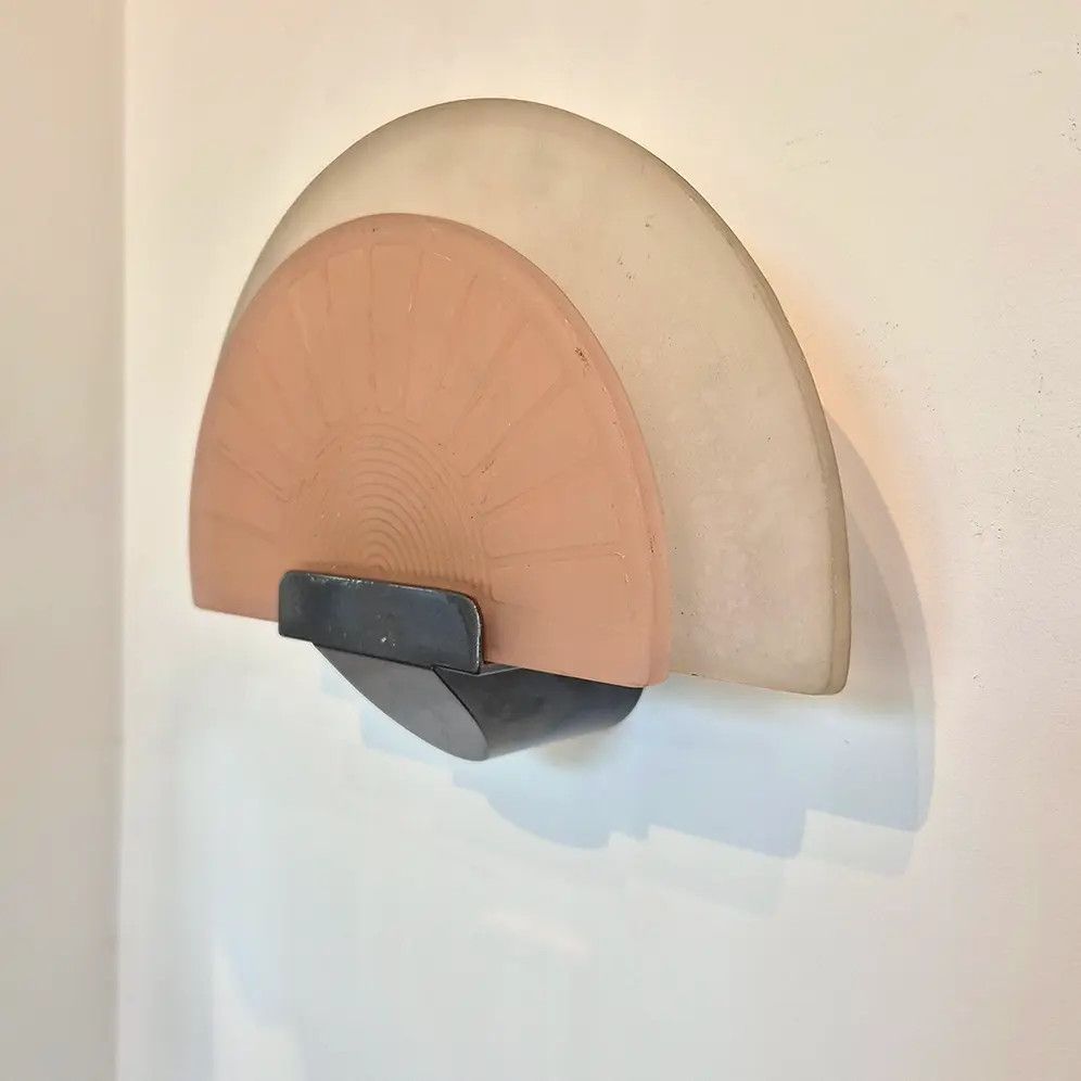 1980's Arteluce Diva Wall Light By Ezio Didone: Postmodern Brutalist Italian Style