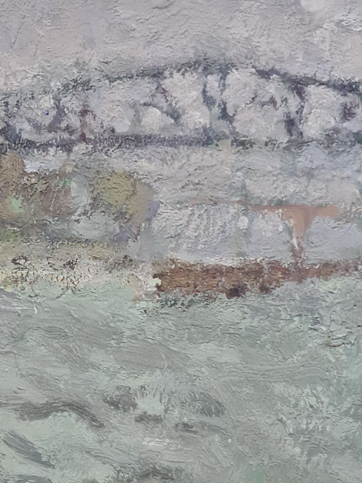 Harbour Scene And Bridge, Oil On Card, Signed, Late 20th Century photo for sale