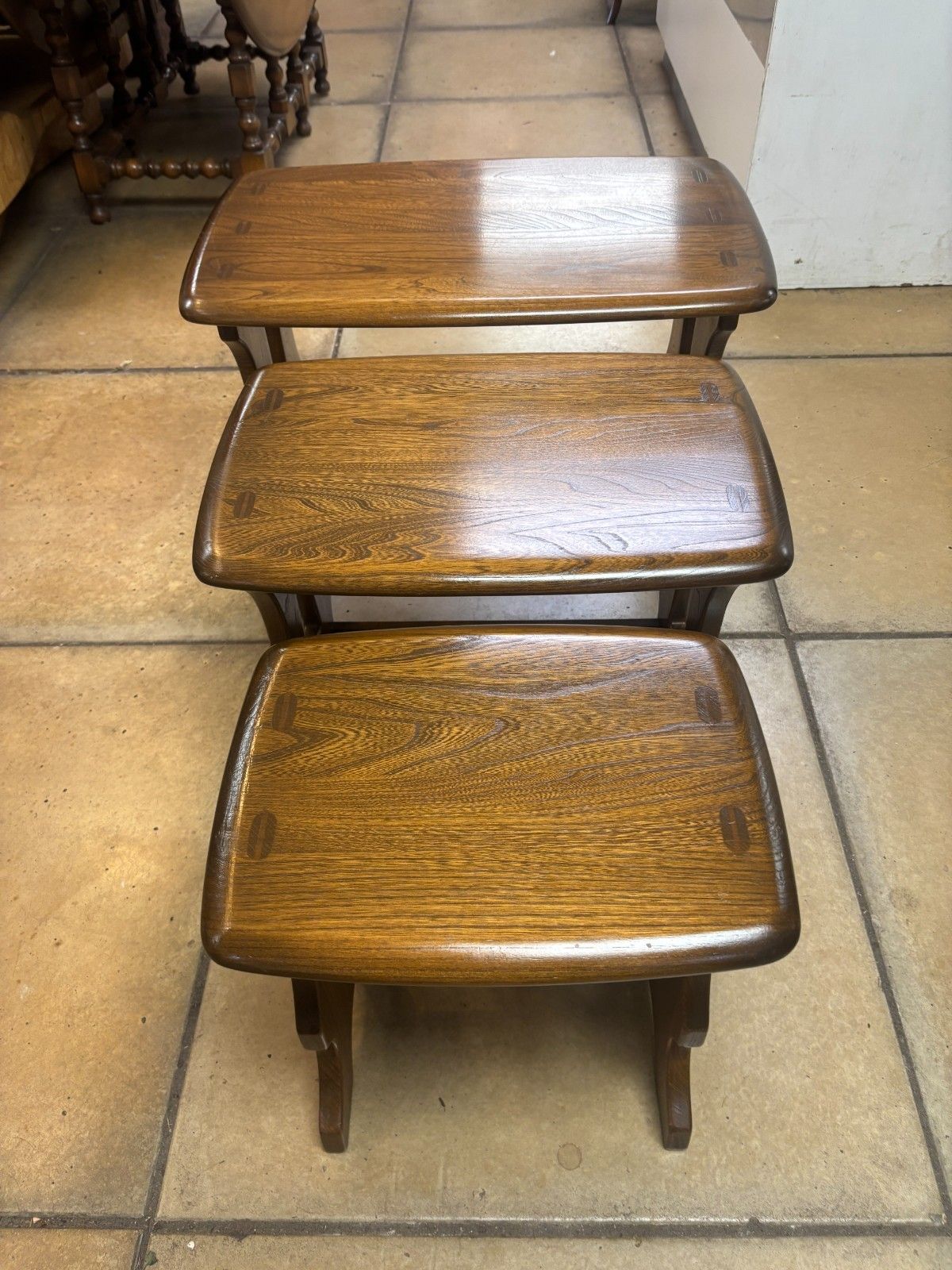 Retro Ercol Golden Dawn Nest Of Tables photo for sale