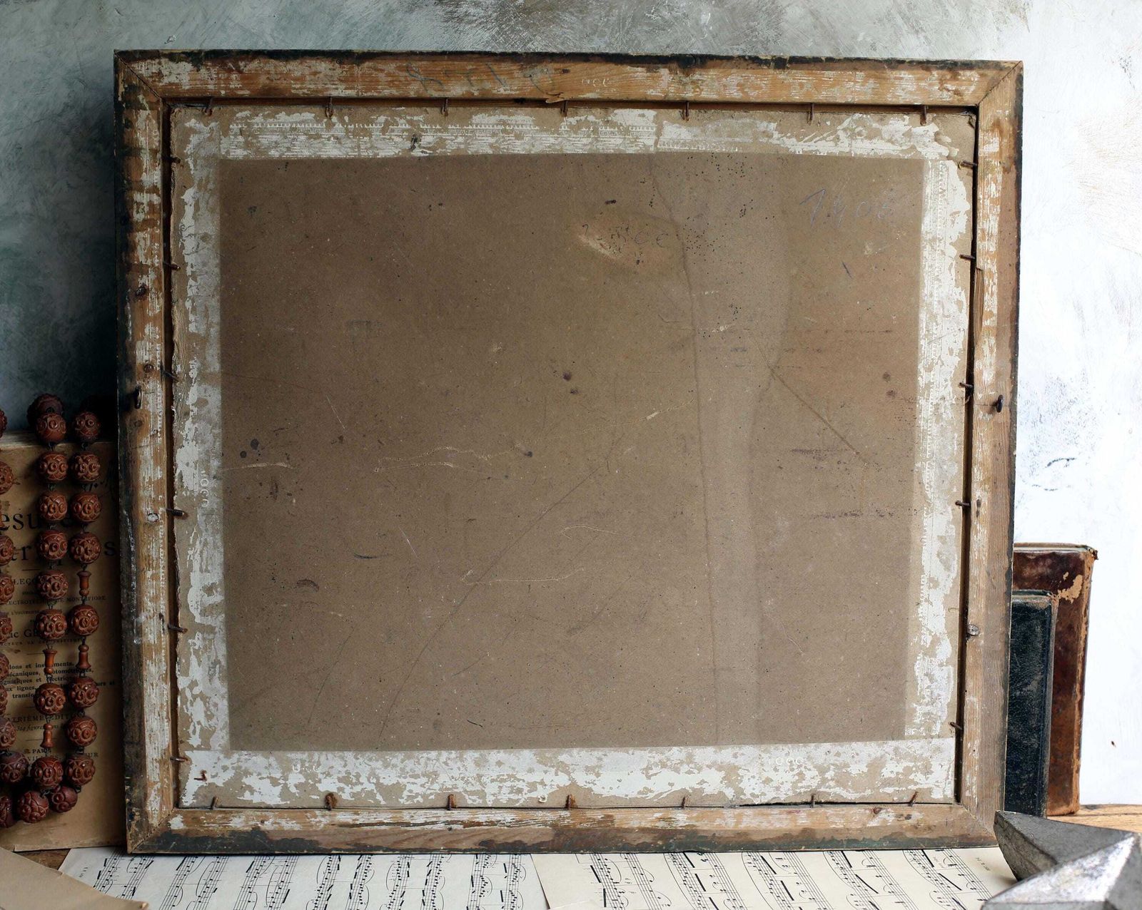 257.0 Antique Wwi Malta Souvenir Embroidery Picture Framed Art World War 1 photo