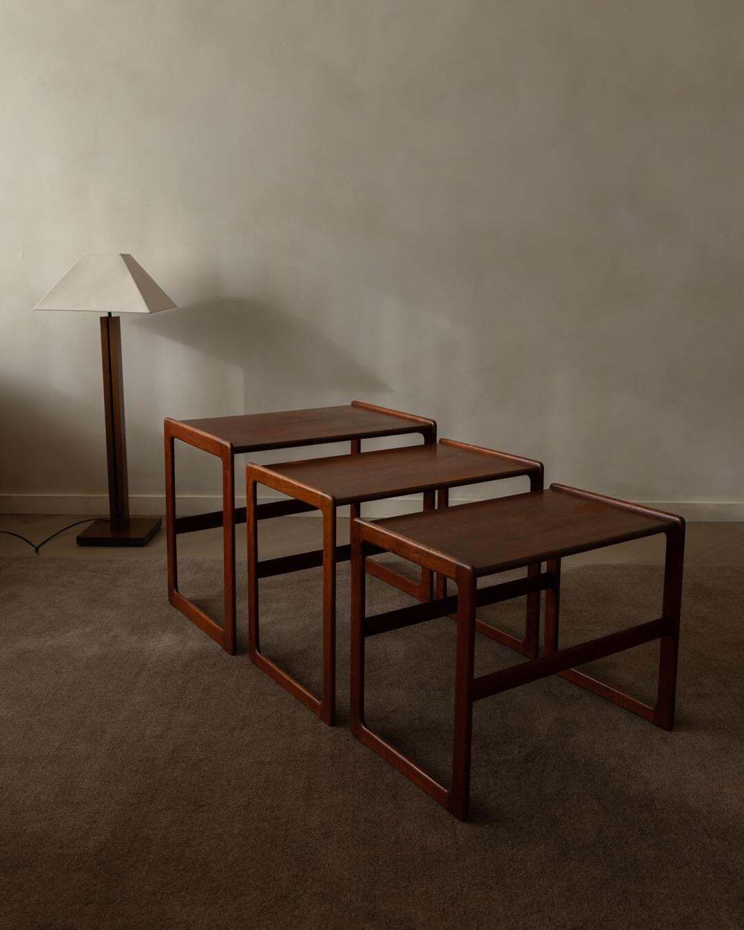 Danish Teak Nesting Tables By Arne Hovmand Olsen For Mogens Kold, 1960s photo for sale