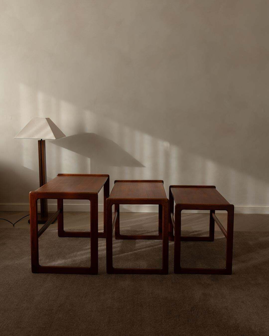 Danish Teak Nesting Tables By Arne Hovmand Olsen For Mogens Kold, 1960s photo Furniture