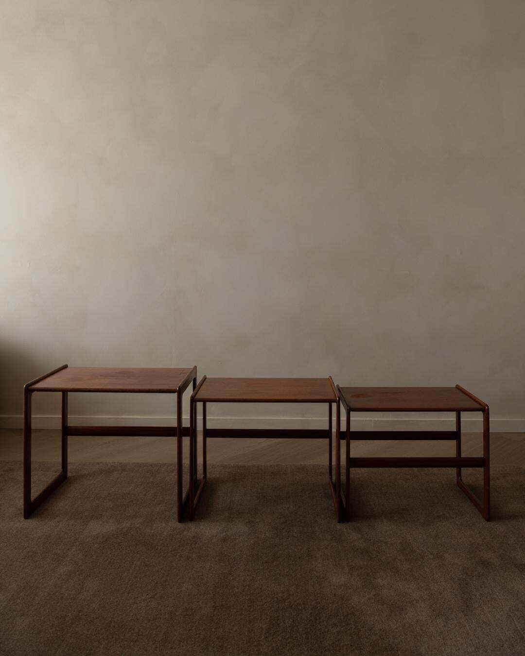 Danish Teak Nesting Tables By Arne Hovmand Olsen For Mogens Kold, 1960s photo buy
