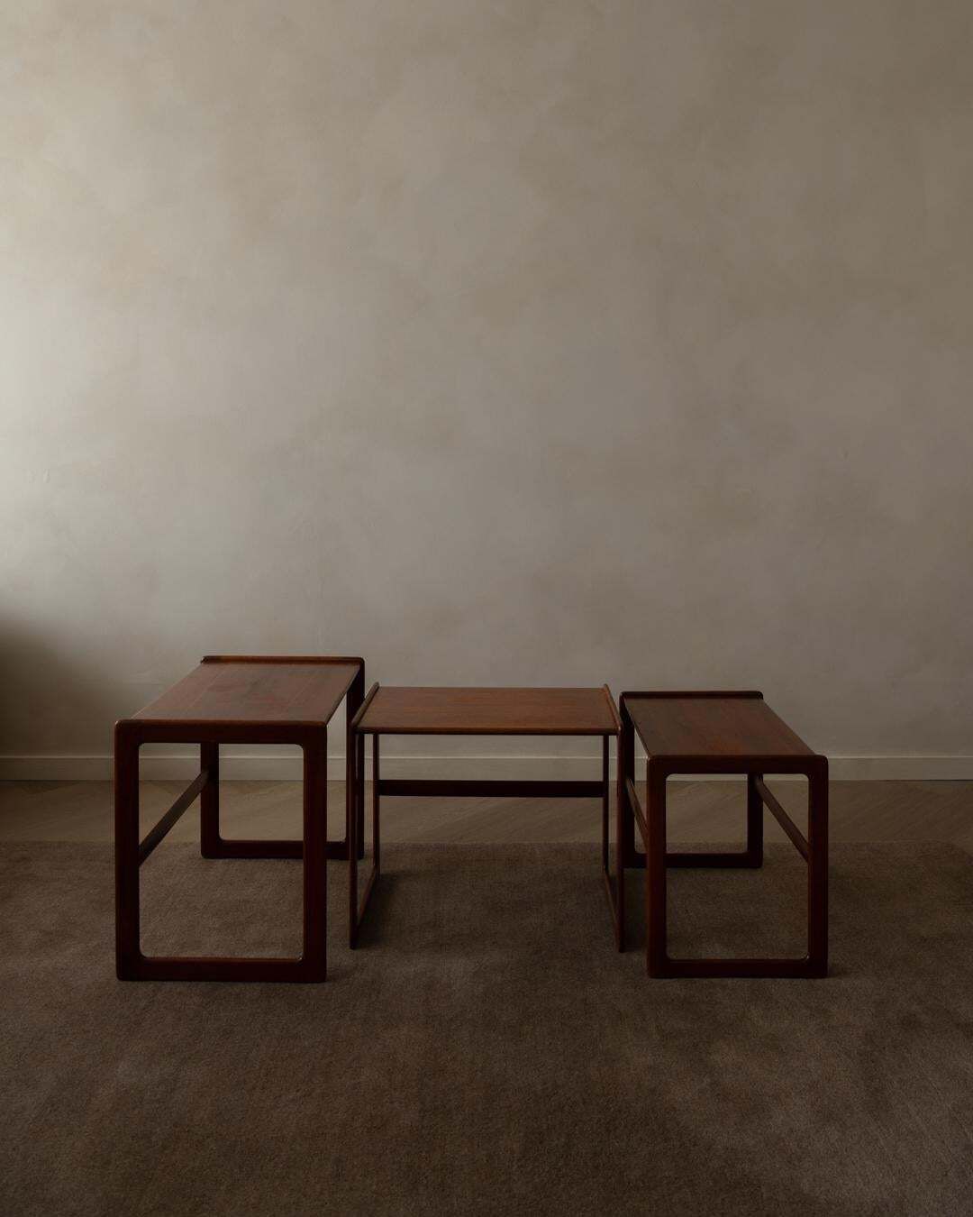 Danish Teak Nesting Tables By Arne Hovmand Olsen For Mogens Kold, 1960s photo vintage
