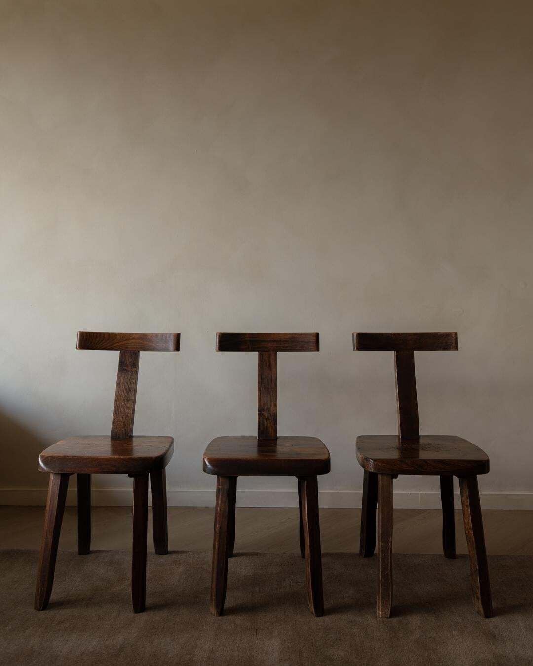 Vintage T Dining Chairs From Aranjou, 1960s, Set Of 3 photo furniture