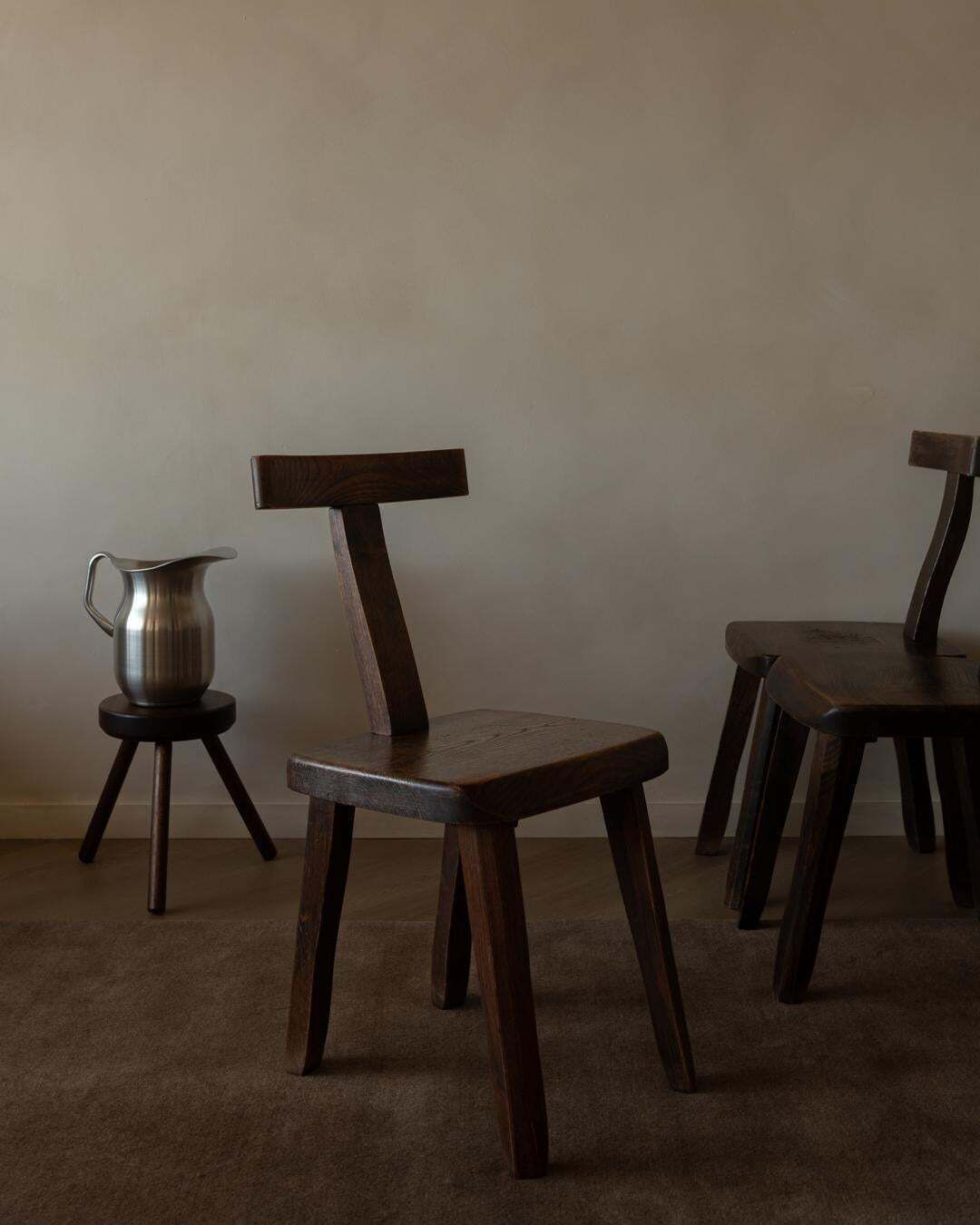Vintage T Dining Chairs From Aranjou, 1960s, Set Of 3 photo buy