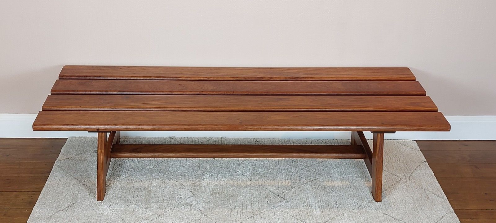 photo vintage Mid Century Large Designer Teak Coffee Table By John Tabraham For Kallenbach South Africa