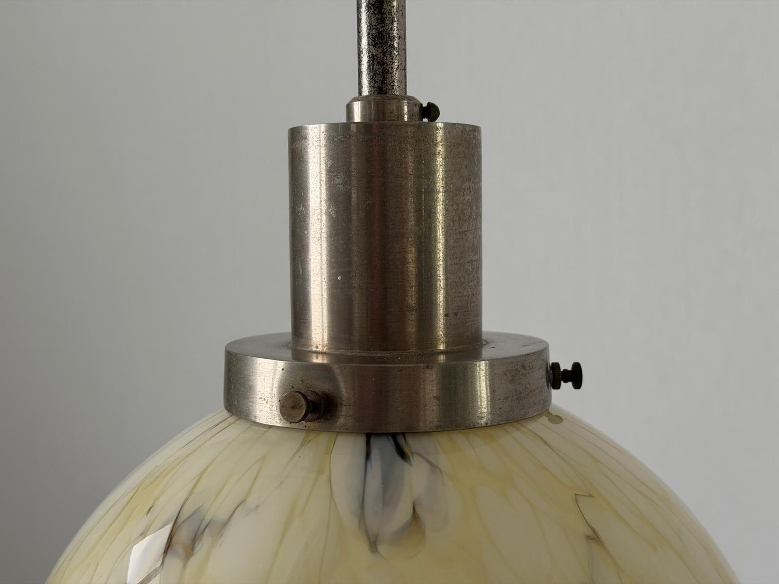 Lighting Art Deco Exceptional Cinema Ceiling Lamp With Glass Ball , 1930s, France photo