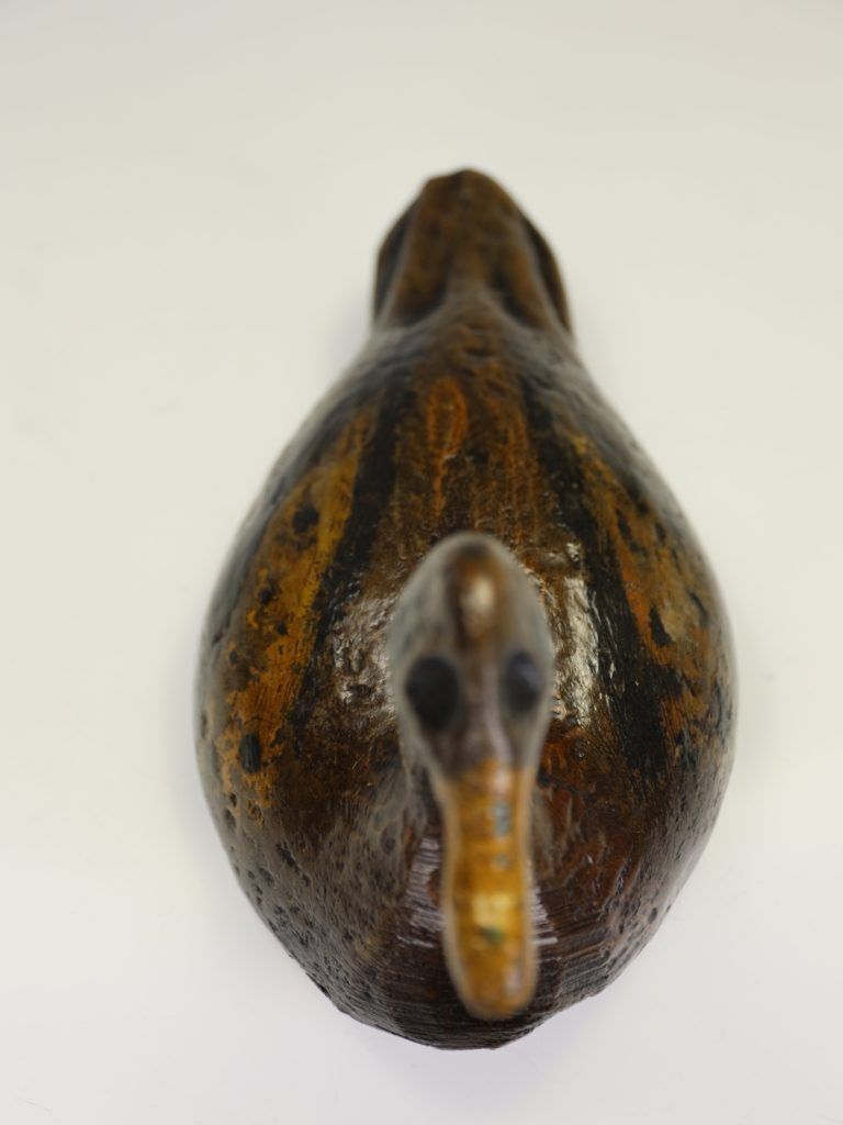 photo for sale Antique 19th Century French Folk Art Carved Wooden Duck