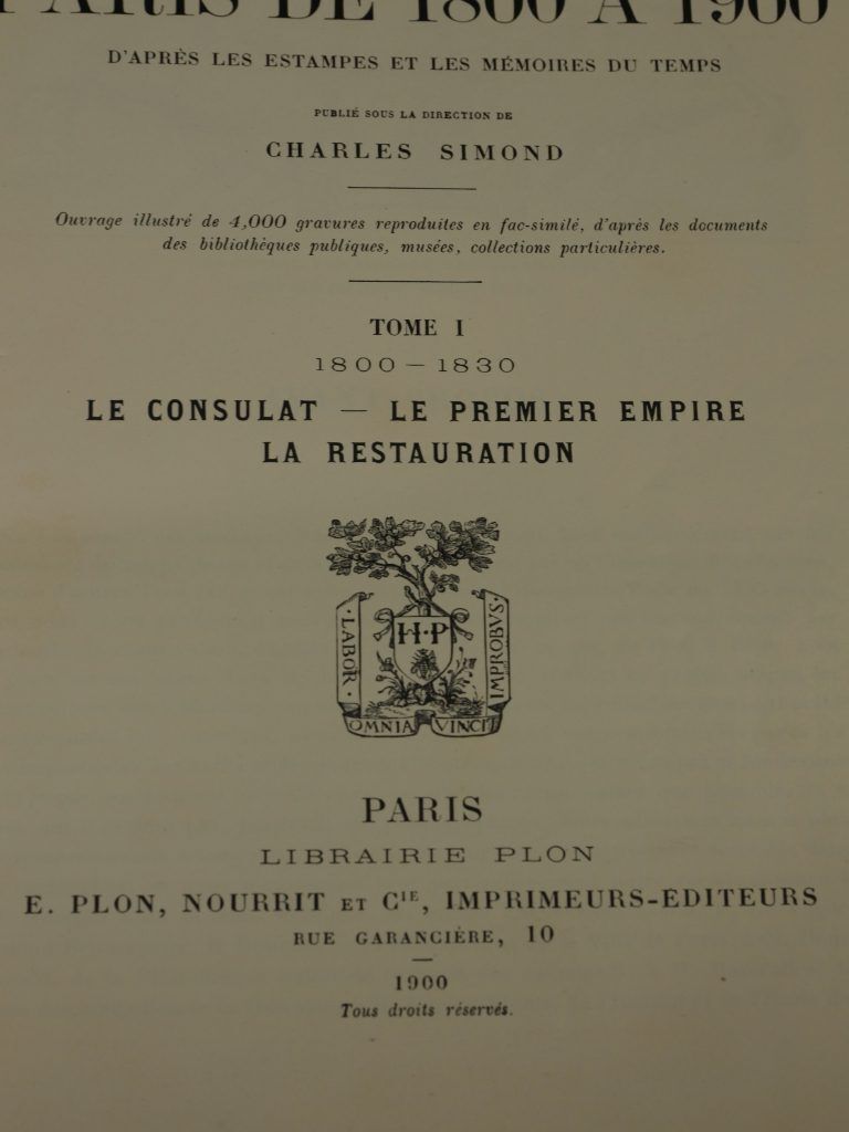 photo for sale Antique 19th Century First Edition Set 'Paris De 1800 à 1900' By Charles Simond