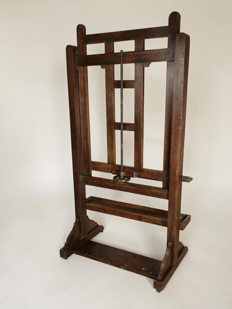 Victorian Mahogany Studio Easel By Joseph Fitter Of Birmingham photo Home Decor