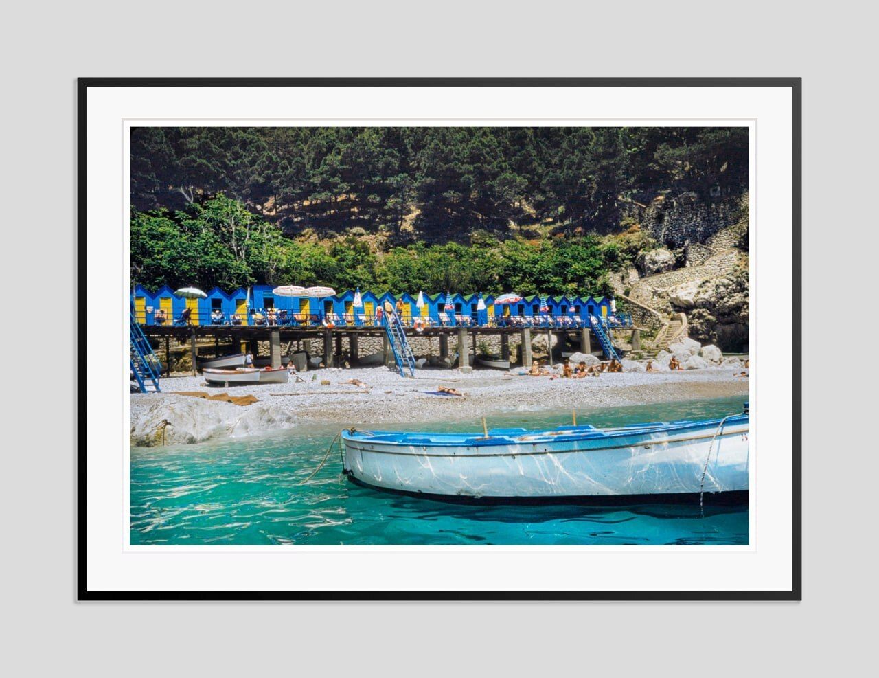 Toni Frissell 'Capri Boat' Archival Pigment Print Framed In Black photo furniture