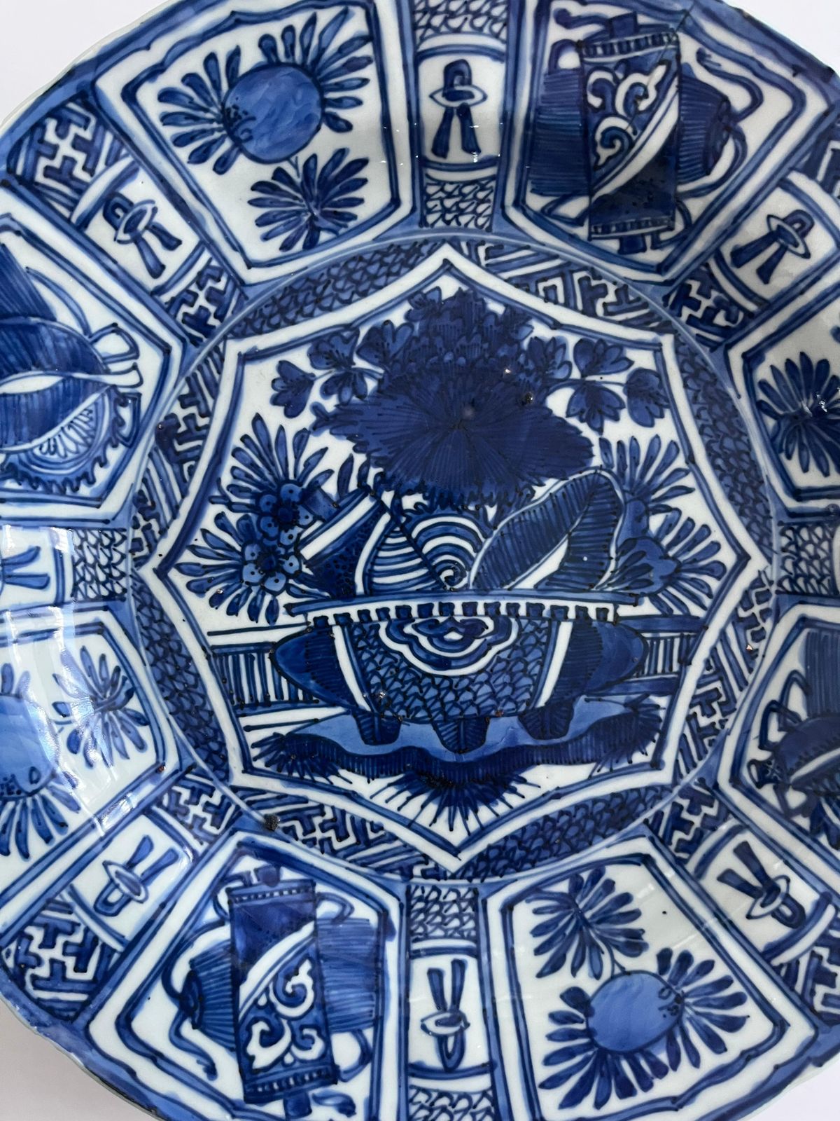 Kraak Chinees exportporselein bord of schaal, blauw en wit, Ming Wanli, ca. 1600 photo 2909.0