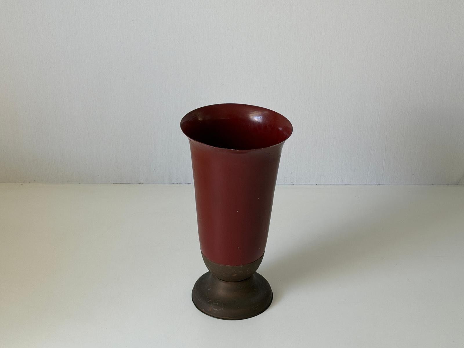 Burgundy Brass Umbrella Holder, 1960s, Italy photo furniture
