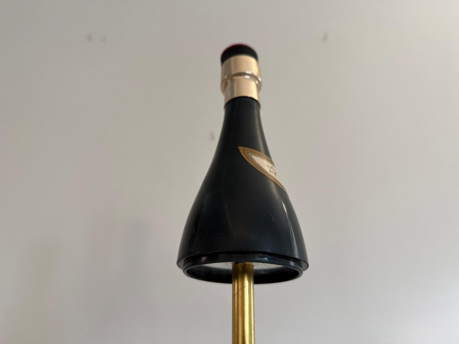 Space Age Black Plexi Body And Glass Cover Floor Lamp, 1970s, Italy photo 555.0