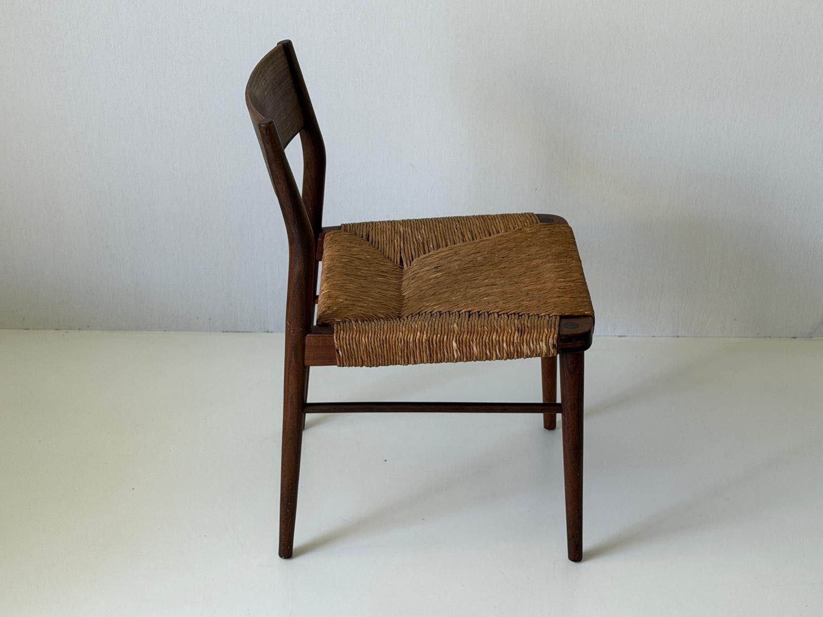 photo furniture Straw And Teak Pair Of Chairs, 1960s, Denmark