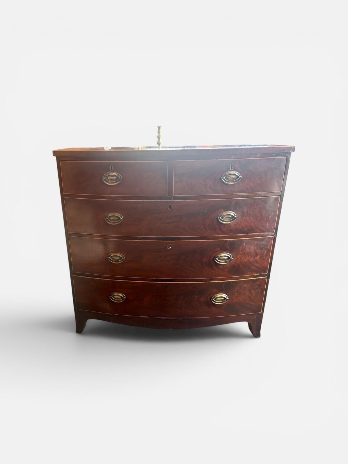 Regency Mahogany And Cross Banded Bow Front Chest Of Drawers photo buy