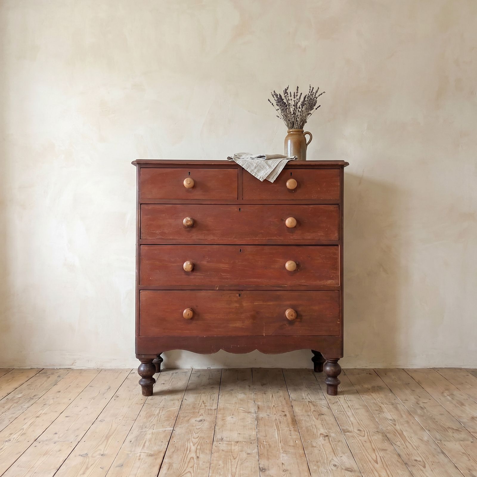 Victorian Painted Pine Chest Of Drawers In Country House Style photo furniture