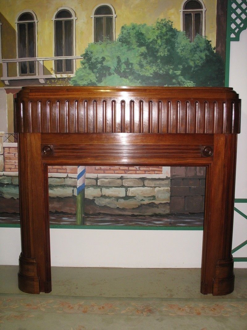 Mahogany Fireplace Surround Art Déco