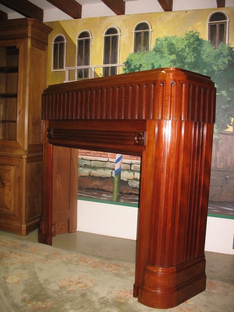 Mahogany Fireplace Surround Art Déco photo vinterior