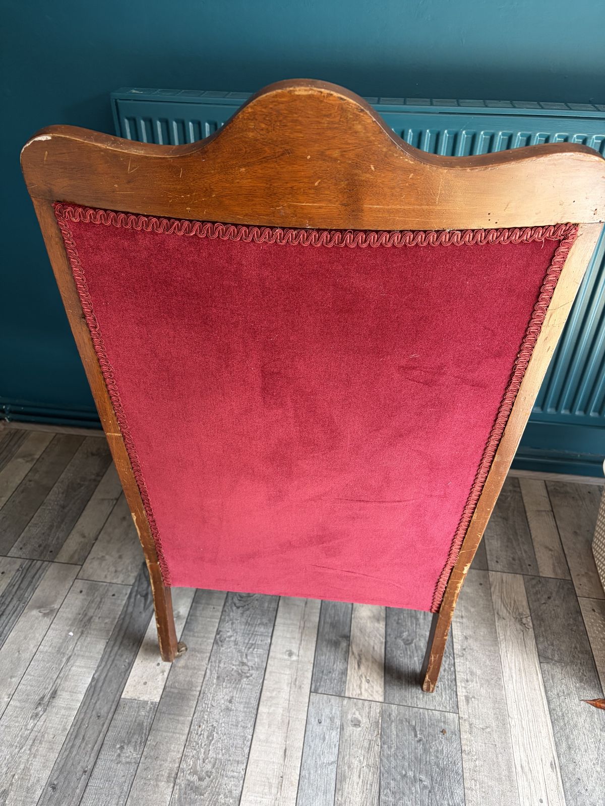 Vintage Red Armchair   Recovered And In Good Condition photo buy