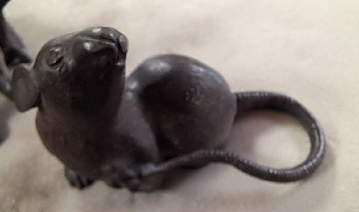 Collection Of 12 Antique Oriental  Bronze Miniature Animal Figurines photo buy