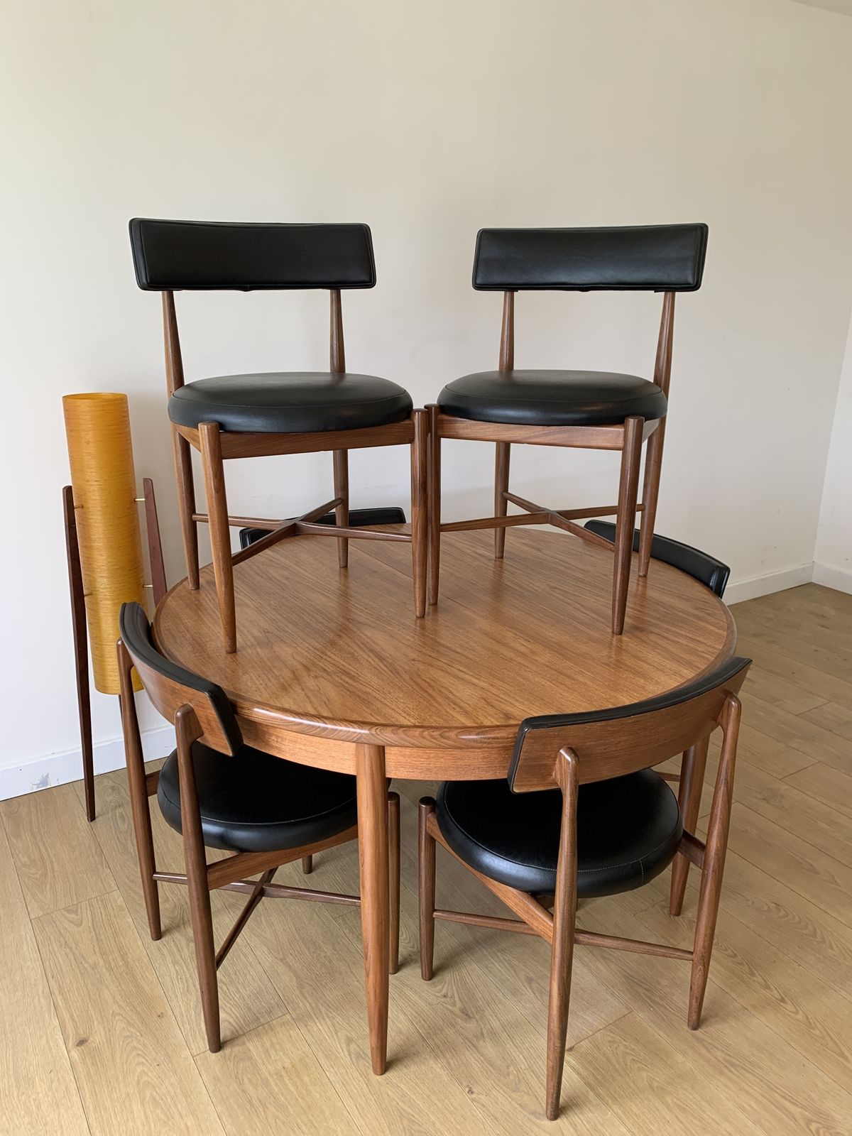 Restored G Plan Fresco Extending Table & 4 (Or 6) Victor Wilkins Dining Chairs photo vintage
