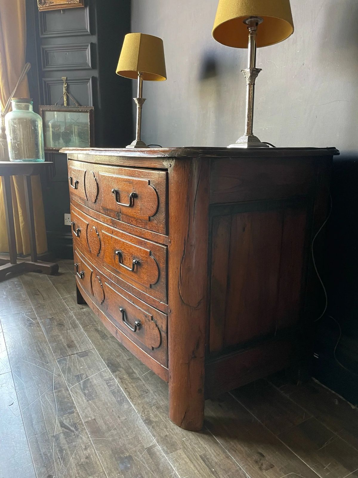 18th C Normandy Chest, 1700s photo vintage