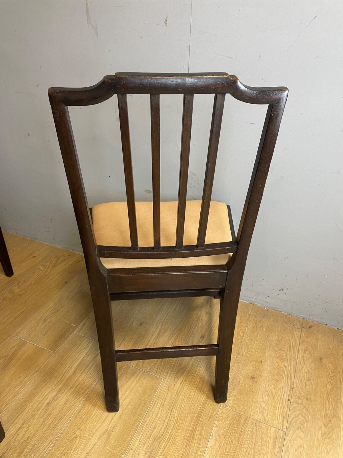 Set Of Six Late Georgian Mahogany Country Made Dining Chairs photo vintage