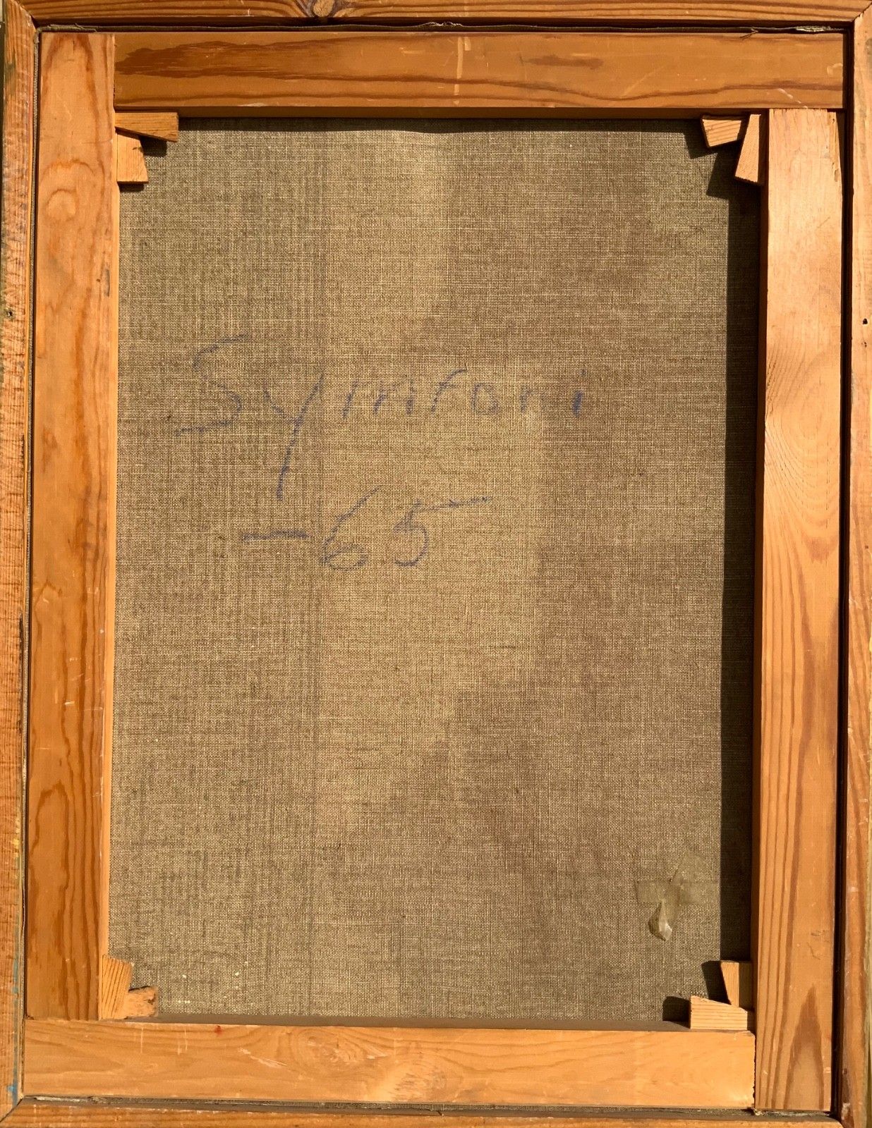 photo for sale Abstract Vintage Oil Paintings On Canvas “ Simfoni”, Signed By Henny, 1967