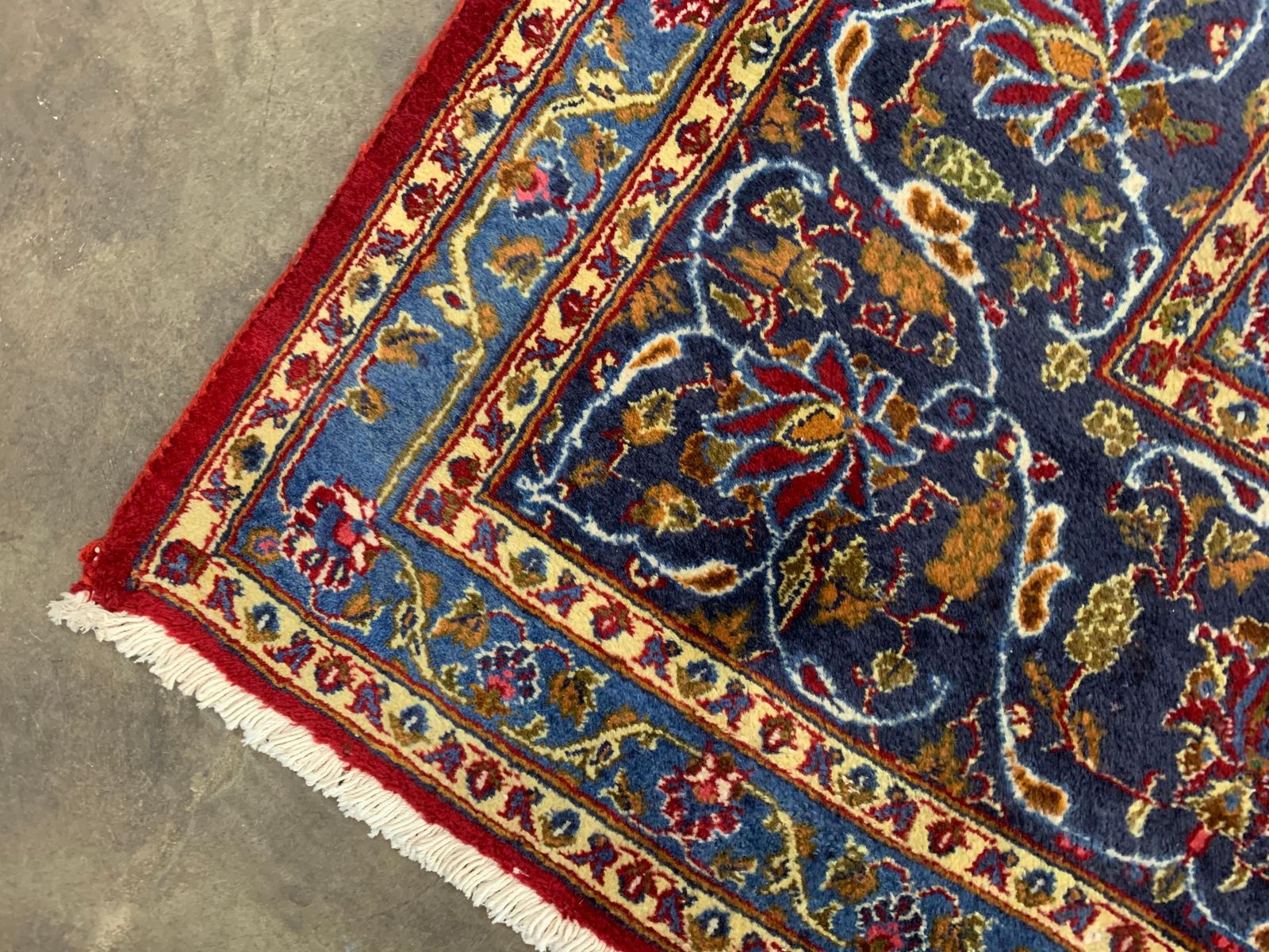 Tapis de laine vintage rouge à motifs orientaux, grand format, fait main photo buy