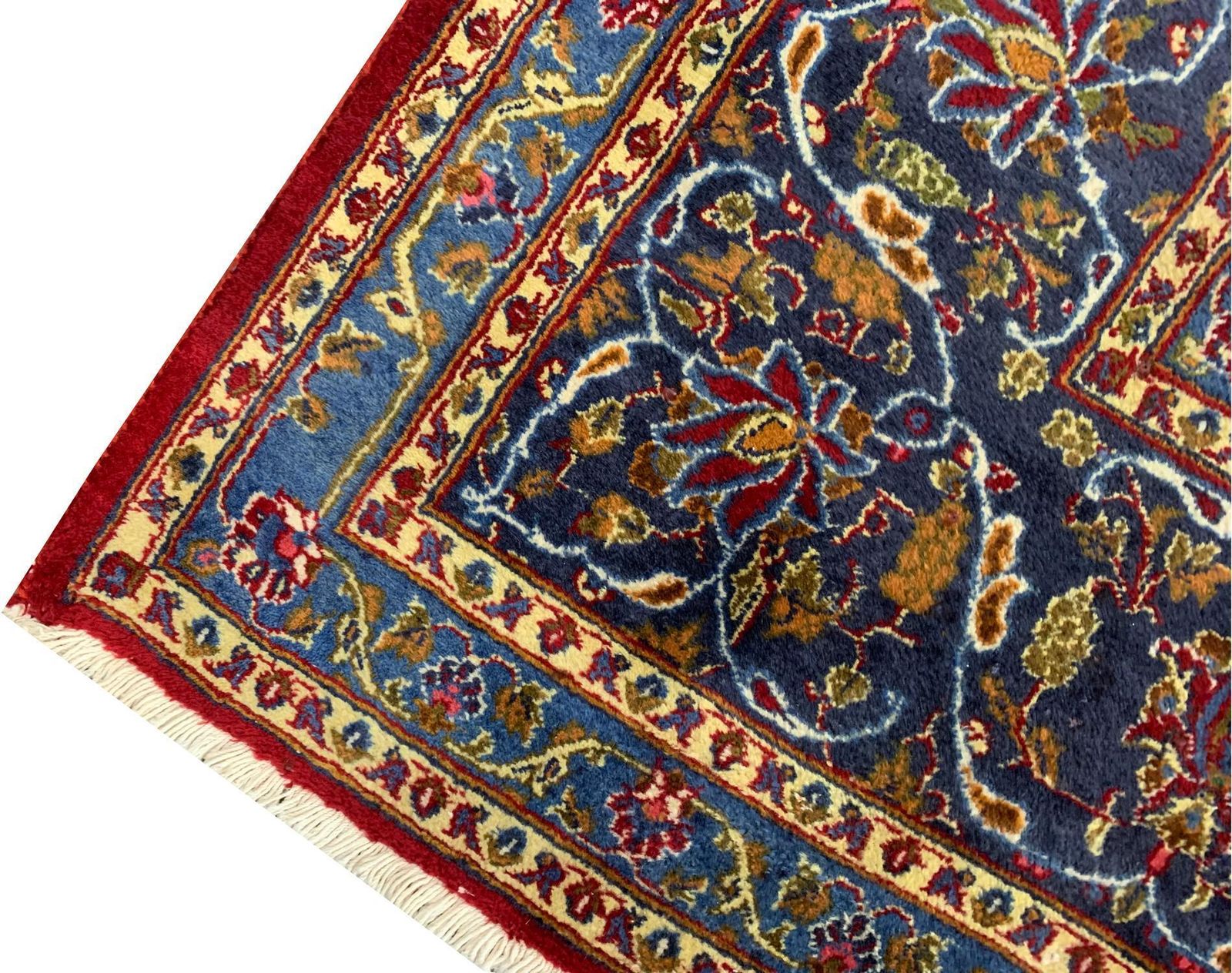 photo vinterior Traditioneel handgemaakt vintage rood wollen vloerkleed, groot oosters tapijt