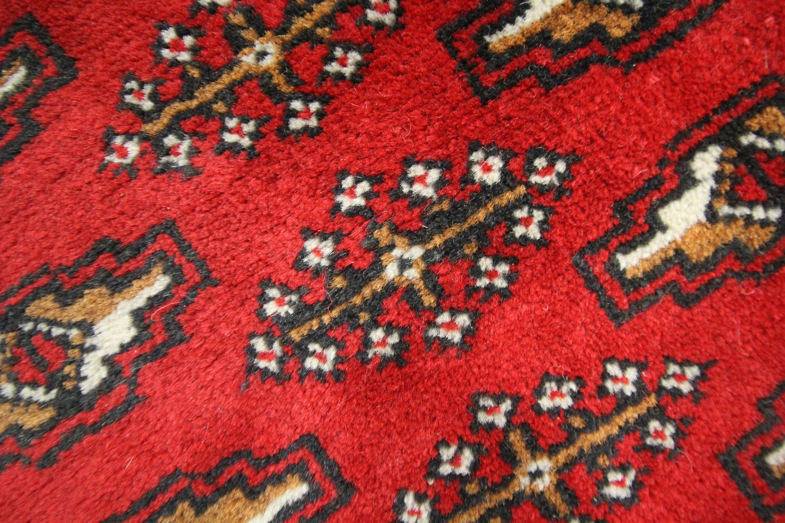 Wool Area Rug Traditional Red Afghan Poshti Small Rug Handmade Oriental photo vinterior