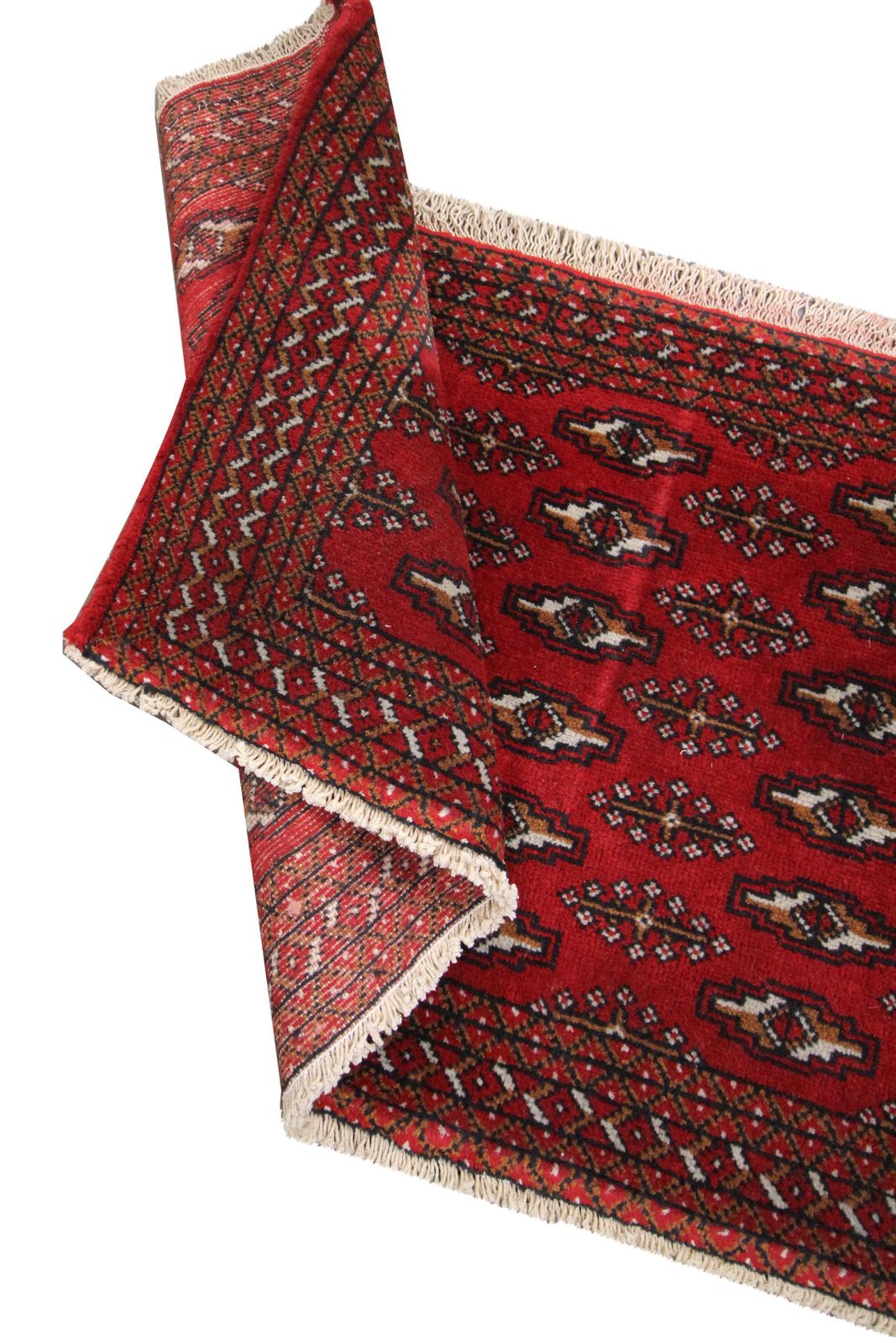 Textiles Tapis de laine traditionnel rouge, Afghan Poshti, petit format, fait main, oriental photo