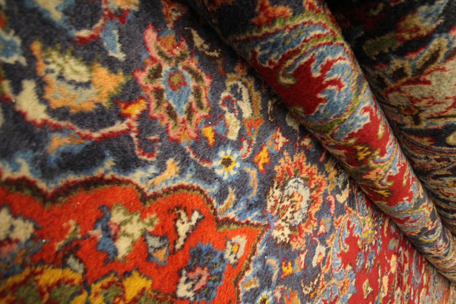 photo vinterior Groot Rood Medaillon Vloerkleed, Handgeweven Oosters Wollen Woonkamervloerkleed