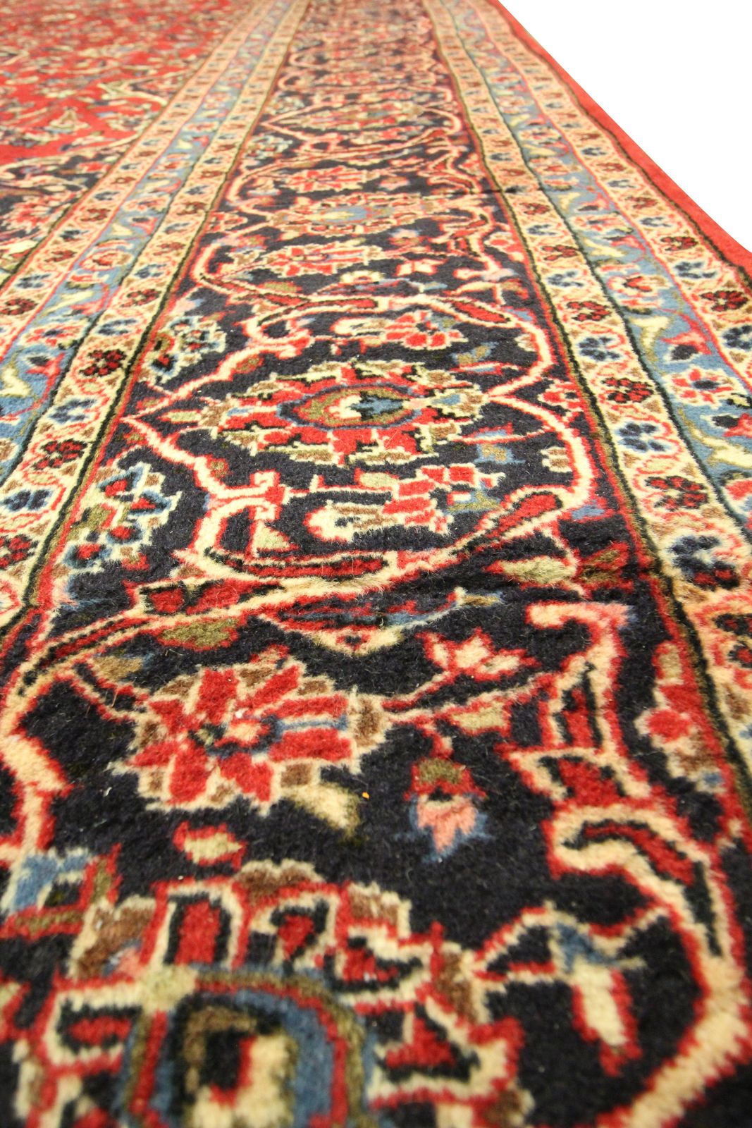 Handgemaakt rood oosters vloerkleed, traditioneel bloemmotief, woonkamertapijt photo 2861.0