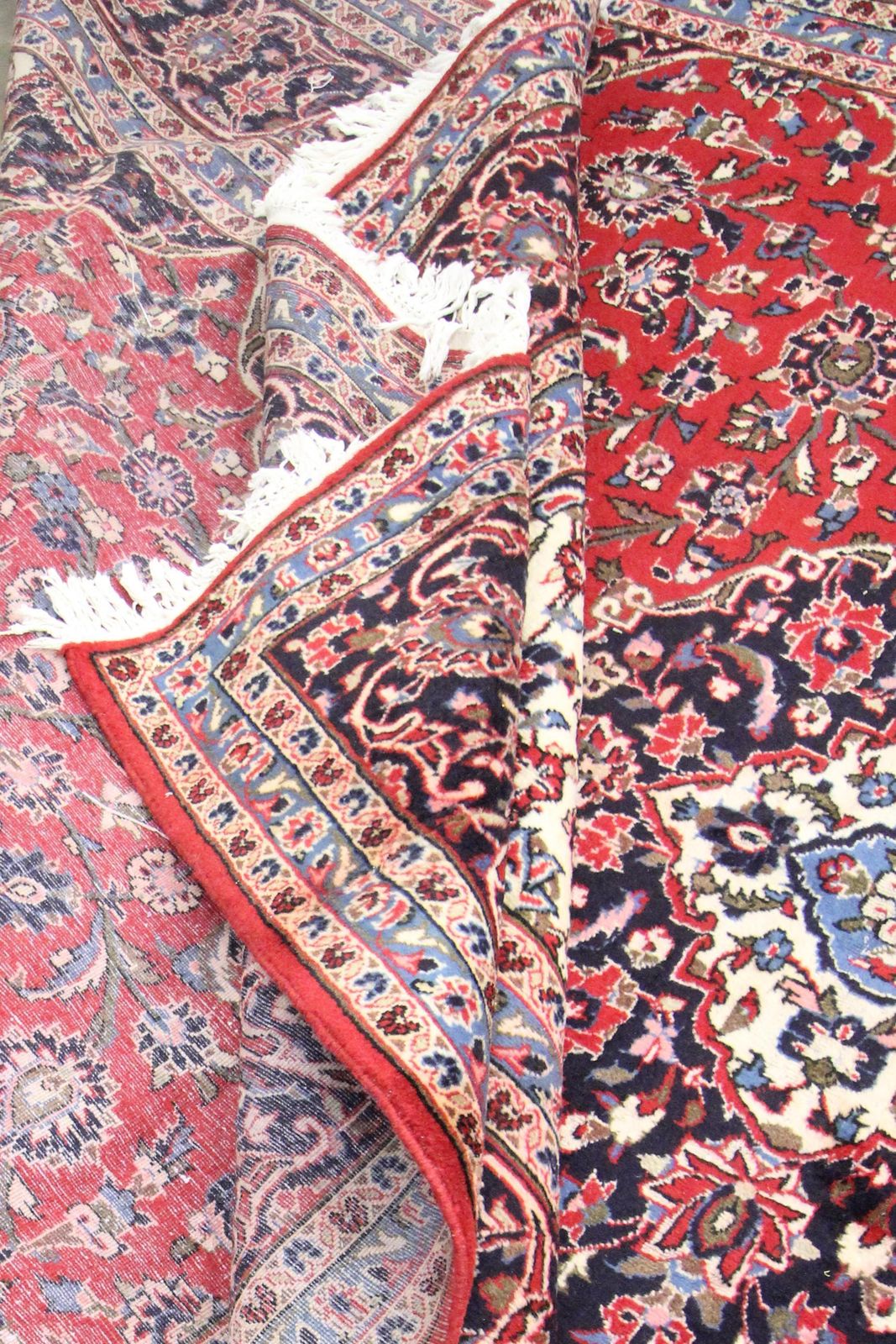 Handmade Red Oriental Area Rug Traditional Floral Carpet Living Room Rug photo vinterior