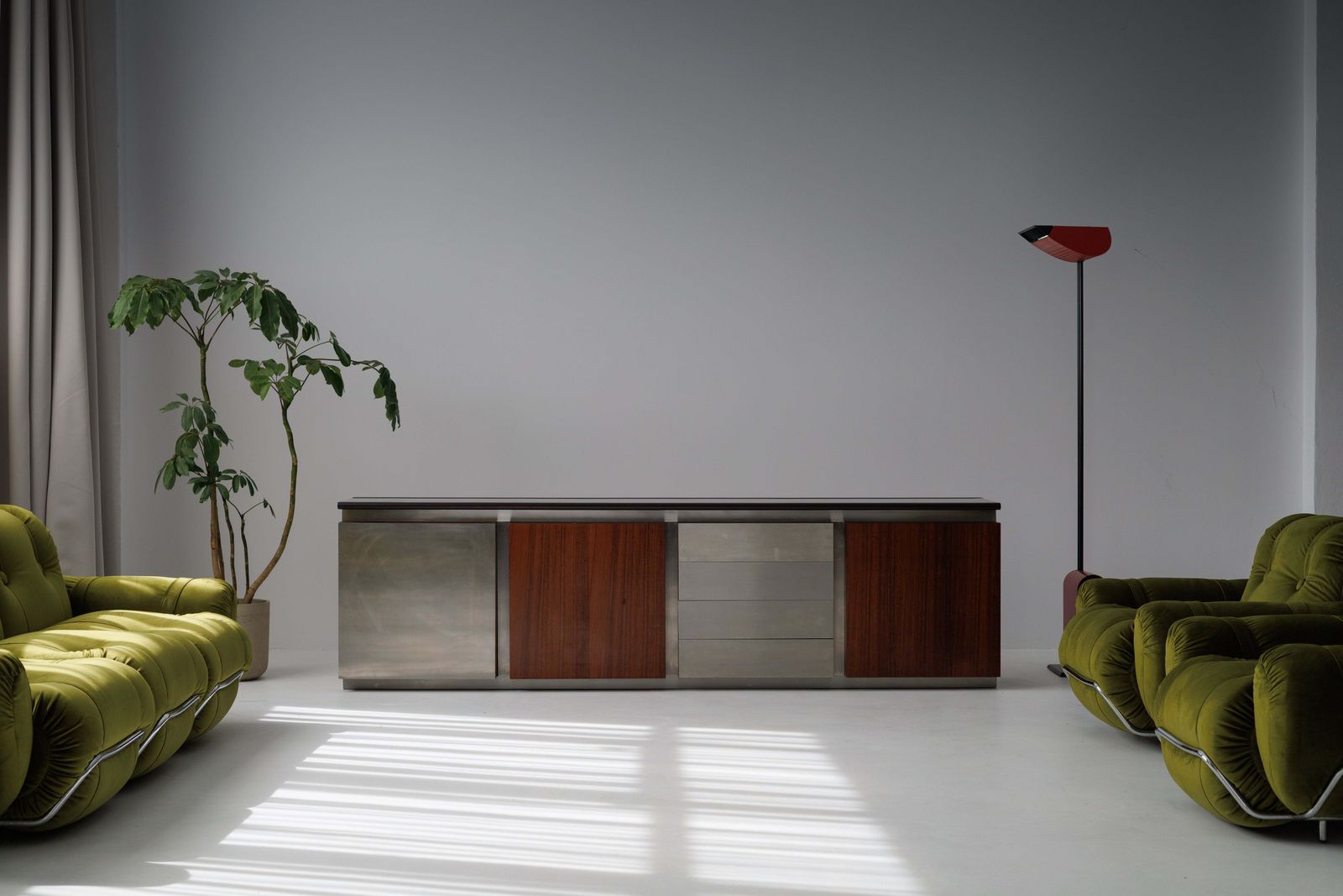 Restored Large Parioli Sideboard | Room Divider By Giotto Stoppino For Acerbis