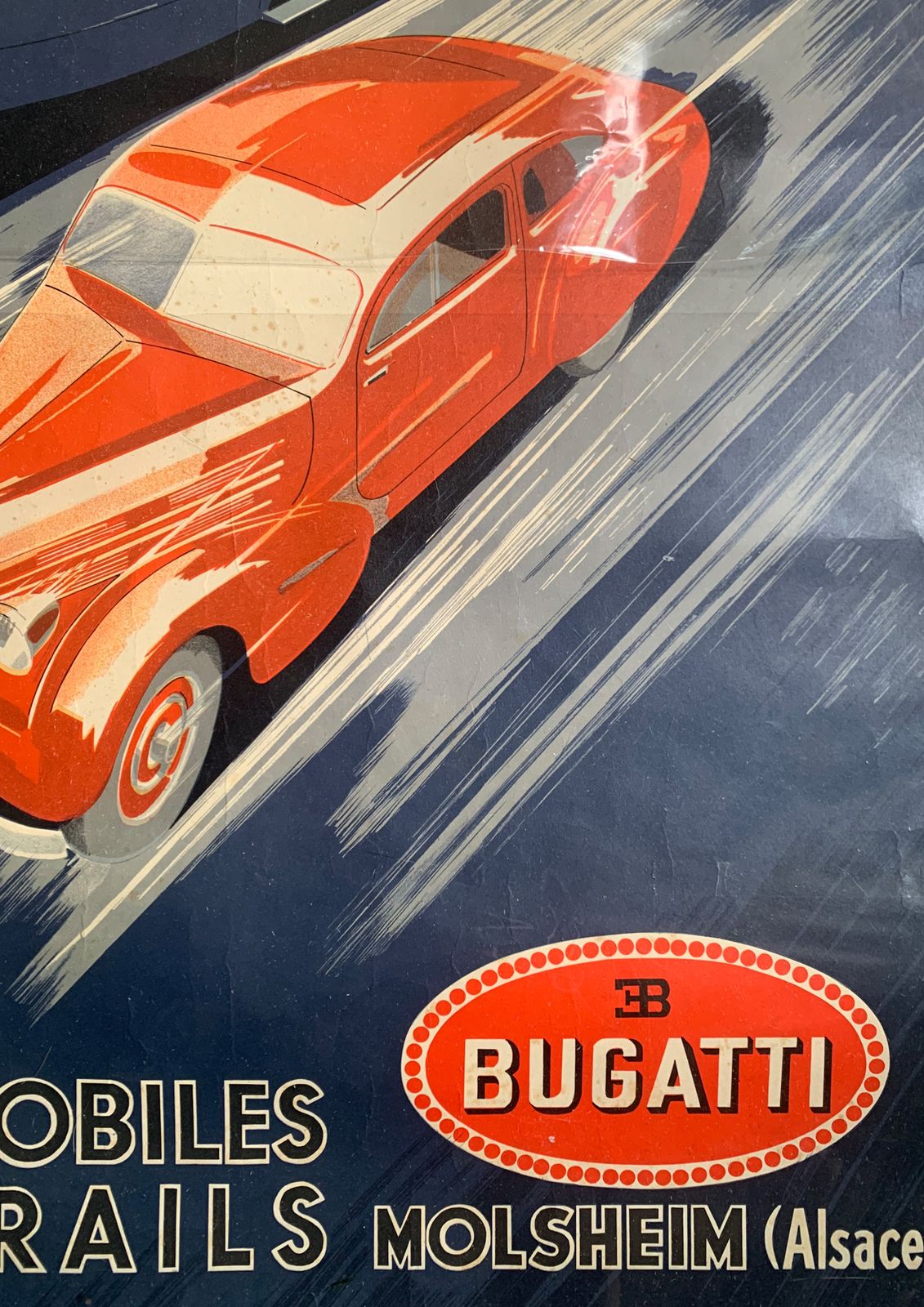 Extremely Rare 1935 Original Bugatti Litho "Automobiles And Railcars" R. Geri photo 4800.0