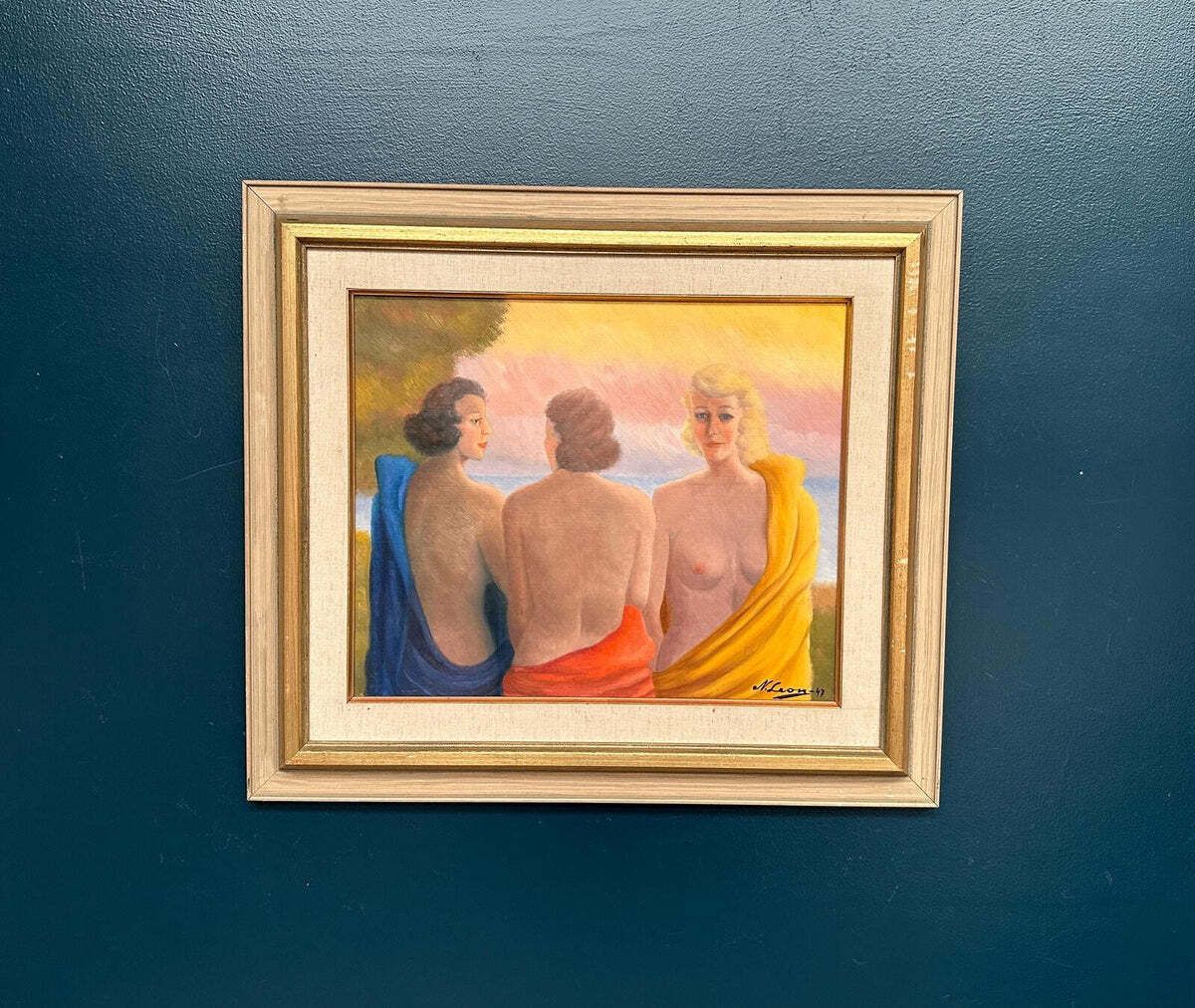 404.0 Three Women By N. Leon (1947), Early 20th Century photo