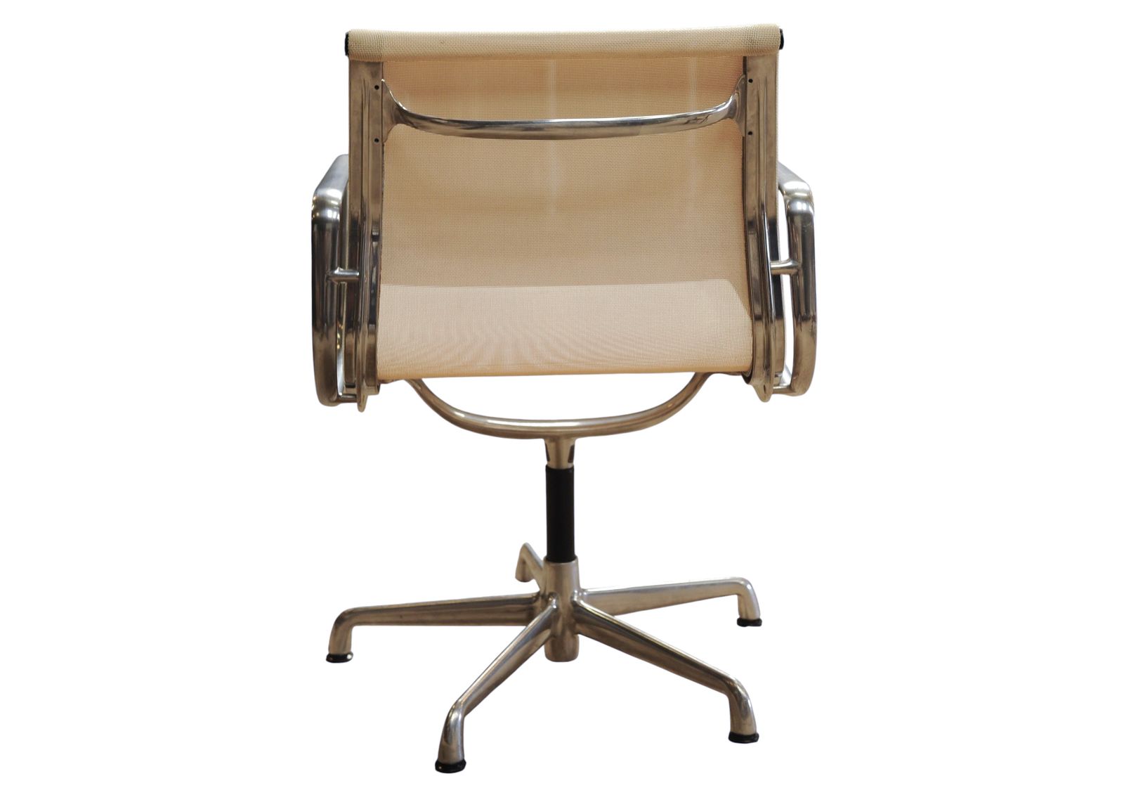 Eames Ea108 Hopsack Swivel Chair By Icf De Padova, Off White Steel photo vinterior